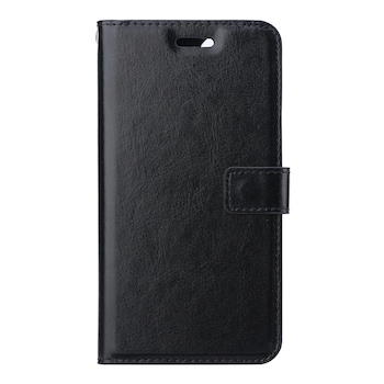 Husa iPhone 12 Mini , CaseMe, piele fina, tip portofel, inchidere magnetica, stand, suport silicon, culoare Neagra