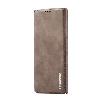 Husa Samsung Note 10 Plus, CaseMe, slim piele, stand, inchidere magnetica, textura fina, Maro coffee Husa Samsung Note 10 Plus, CaseMe, slim piele, stand, inchidere magnetica, textura fina, Maro coffee