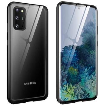 Husa Magnetic Glass 360° (sticla fata + spate) pentru Samsung Galaxy S20 Plus, Negru Husa Magnetic Glass 360° (sticla fata + spate) pentru Samsung Galaxy S20 Plus, Negru