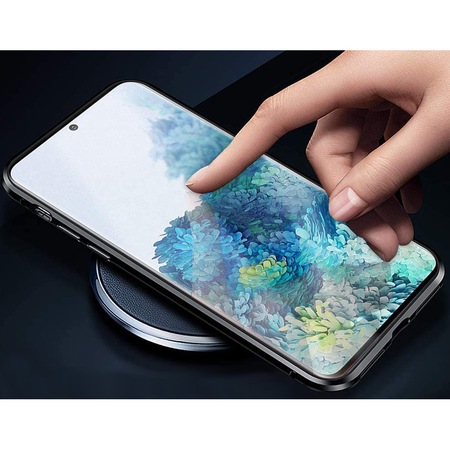 Husa Magnetic Glass 360° (sticla fata + spate) pentru Samsung Galaxy S20 Plus, Negru