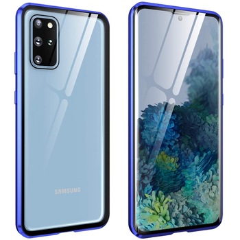 Husa Magnetic Glass 360° (sticla fata + spate) pentru Samsung Galaxy S20 Plus, Albastru Husa Magnetic Glass 360° (sticla fata + spate) pentru Samsung Galaxy S20 Plus, Albastru