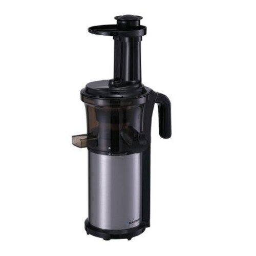 Storcator de fructe si legume TOM2732 Blaupunkt, Putere de 200 W, Viteza de rotatie 60-80RPM , Nivel zgomot 60-65 dB, Functie Reversa,Confectionat din otel inoxidabil,Tehnologie anti-picurare,Negru/Argintiu