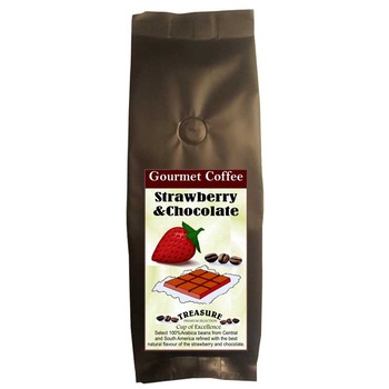 Cafea cu aroma de Capsuni,boabe 400gr,Treasure Cafea cu aroma de Capsuni,boabe 400gr,Treasure