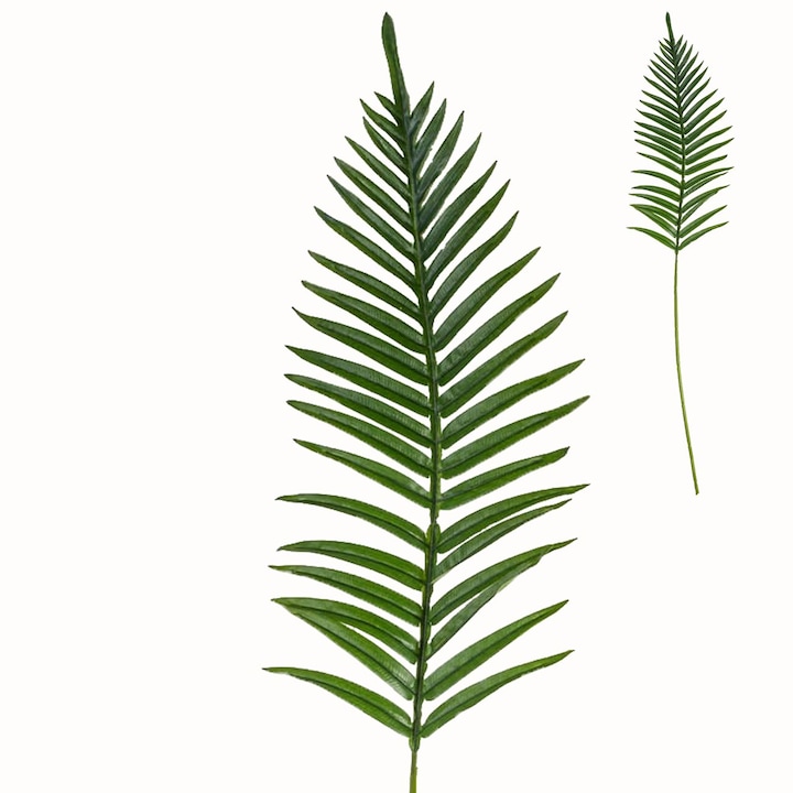 Ramura Artificiala Decorativa, Model Feriga, Inaltime 100cm, Culoare Verde, Material Plastic