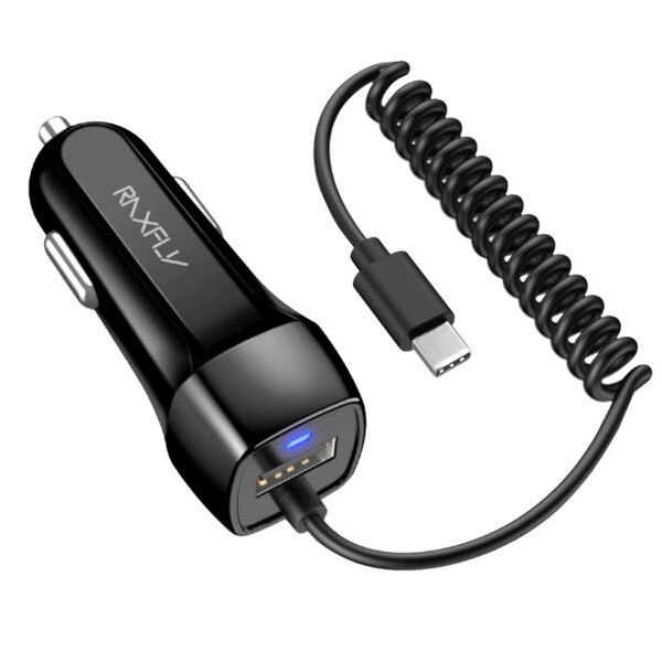 Incarcator auto RXFLY Cablu Spiralat TYPE C