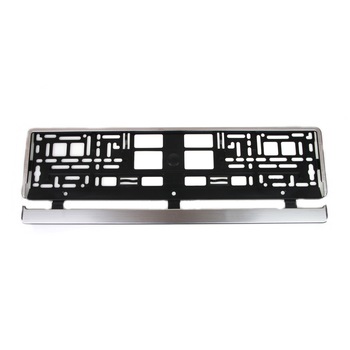 Suport numar inmatriculare auto, culoare rama - argint periat Suport numar inmatriculare auto, culoare rama - argint periat