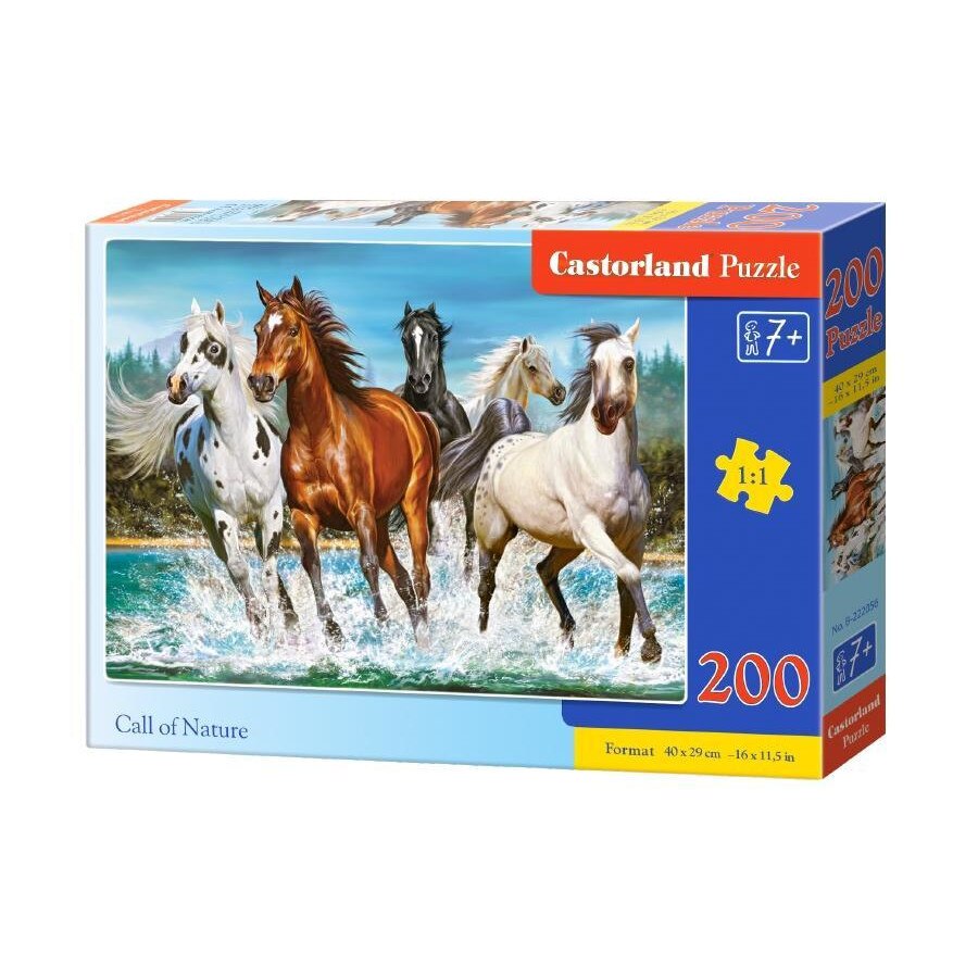 Puzzle cu 200 de piese Cai 222056, Castorland