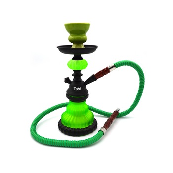 Narghilea Tobi, Belkas, 1 furtun, Verde, 26 cm Narghilea Tobi, Belkas, 1 furtun, Verde, 26 cm