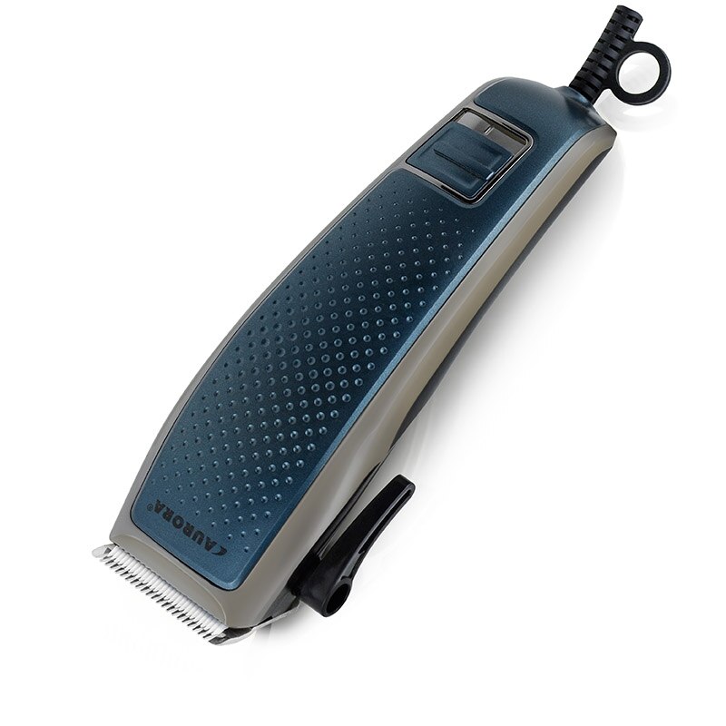 Masina de tuns Aurora AU082 cu cablu , lame din otel inoxidabil, 4 duze 3/6/9 /12 mm , accesorii incluse , Albastru