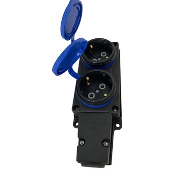 Priza Aplicata, 2 X 16A, Cauciuc/Capac, IP44 Priza Aplicata, 2 X 16A, Cauciuc/Capac, IP44