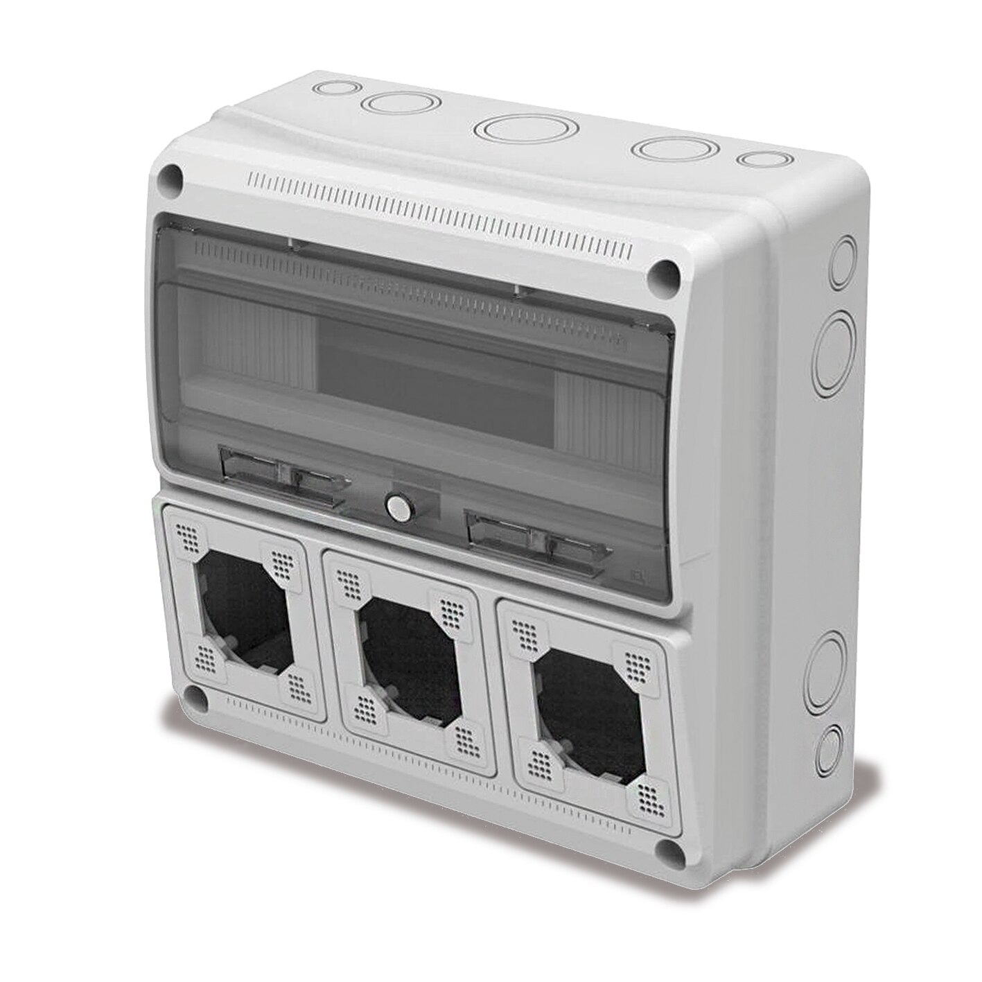 Tablou electric IP65 16L Famatel cu loc pentru prize predecupat