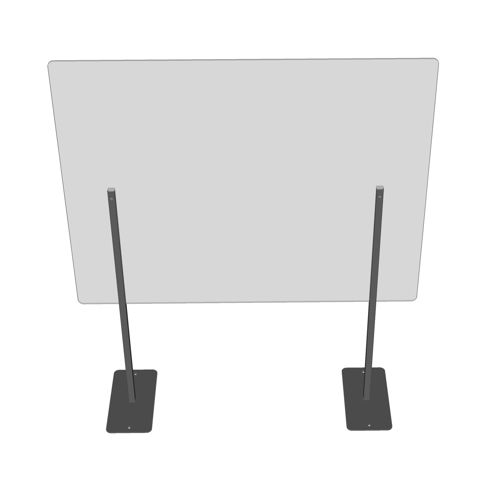 Panou plexiglas 150 cm inaltime x 125 cm lungime separator mese restaurant cu sistem de fixare metalic