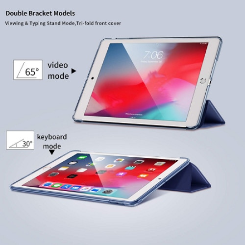 Husa Smart Cover compatibila cu Ipad Pro 11" 2018-2020-2021-2022, inchidere magnetica, functie wake-sleep, Albastru Navy, TELGORBCS