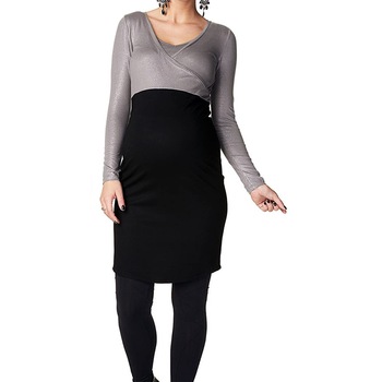 Rochie eleganta gravide/alaptare Noppies, maro/negru, 2XL Rochie eleganta gravide/alaptare Noppies, maro/negru, 2XL