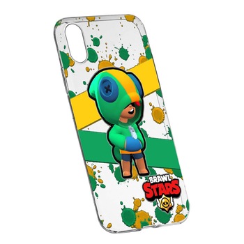Husa Brawl Stars Leon, pentru Apple iPhone XS Max, rezistenta la uzura, anti-alunecare, din silicon Premium, 647 Husa Brawl Stars Leon, pentru Apple iPhone XS Max, rezistenta la uzura, anti-alunecare, din silicon Premium, 647