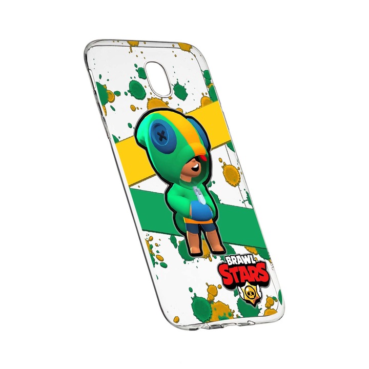 Brawl Stars Leon tok, Samsung Galaxy J7 2017 készülékhez, kopásálló, csúszásgátló, prémium szilikonból, 647