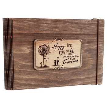 Album foto / GuestBook / Caiet amintiri VintageBox personalizata prin gravare model Papadie - nuc inchis Album foto / GuestBook / Caiet amintiri VintageBox personalizata prin gravare model Papadie - nuc inchis