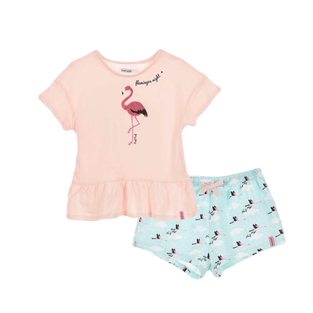 Pijamale NAF NAF Paris, roz/bleu