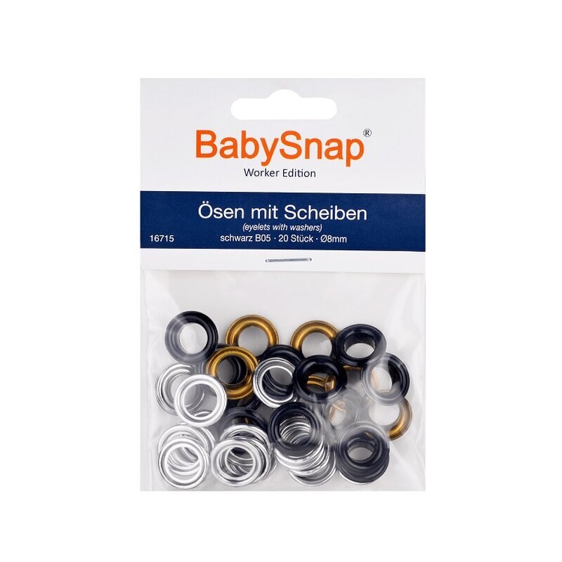Set ocheti BabySnap 8mm - B05 Negru