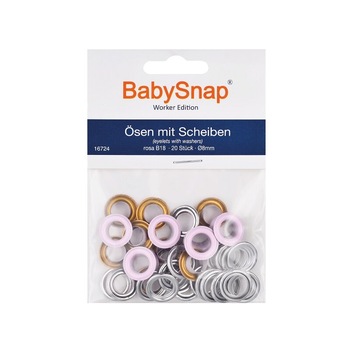 Set ocheti BabySnap 8mm - B18 Roz Set ocheti BabySnap 8mm - B18 Roz