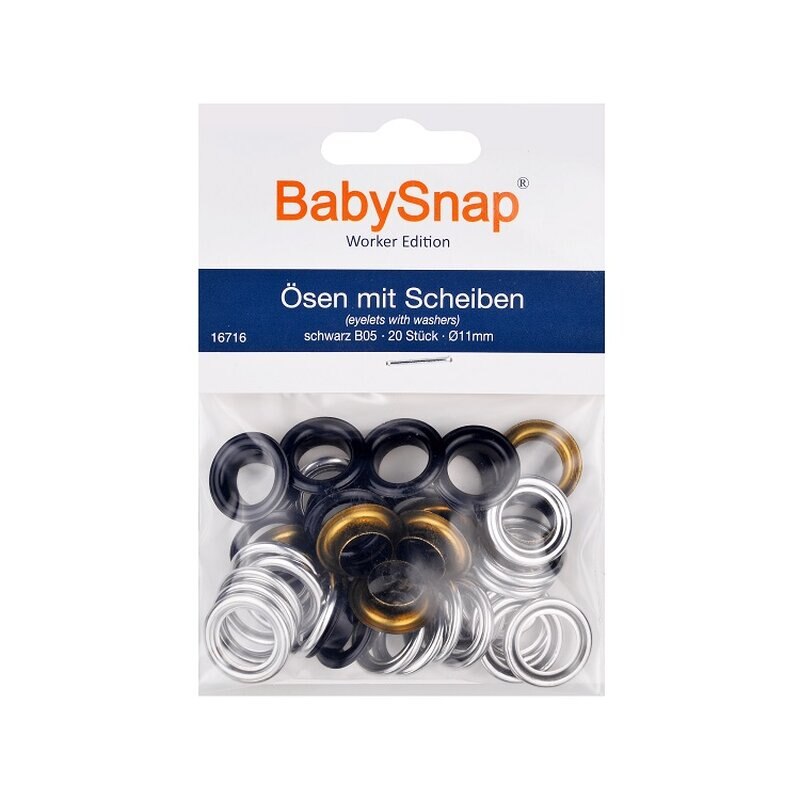 Set ocheti BabySnap 11mm - B05 Negru