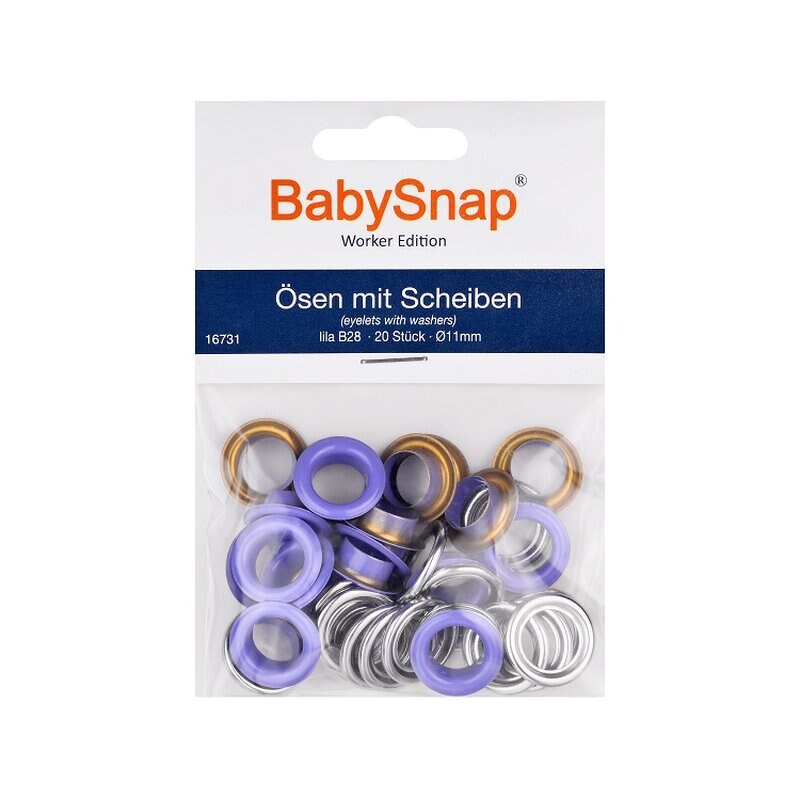Set ocheti BabySnap 11mm - B28 Violet, 20 buc