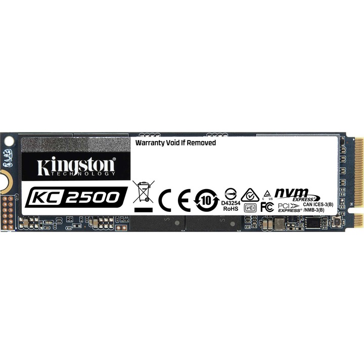 Solid-State Drive (SSD) Kingston KC2500, 500GB, NVMe™ PCIe Gen 3.0, M.2