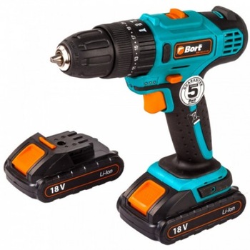 Masina de gaurit si insurubat cu impact Bort 18 V 1.5 Ah cu 2 acumulatori Li-Ion Bort Masina de gaurit si insurubat cu impact Bort 18 V 1.5 Ah cu 2 acumulatori Li-Ion Bort