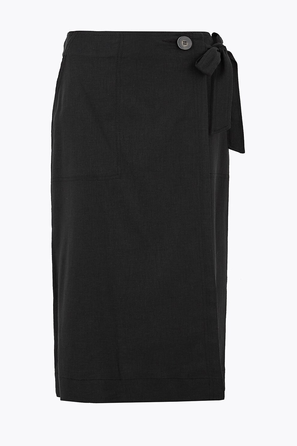 Marks & Spencer, Fusta petrecuta din amestec de in, Negru