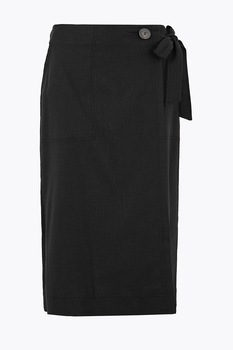 Marks & Spencer, Fusta petrecuta din amestec de in, Negru Marks & Spencer, Fusta petrecuta din amestec de in, Negru