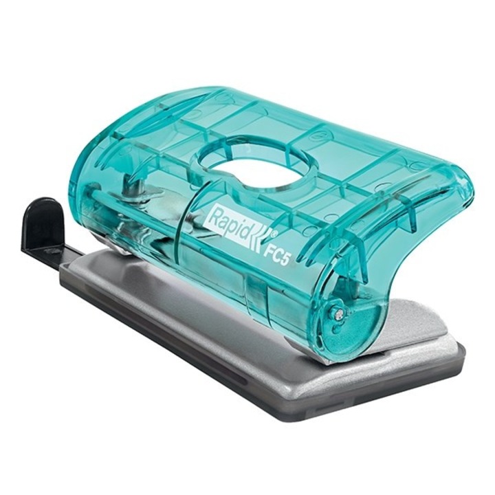 RAPID Lyukasztó, mini, kétlyukú, 10 lap, RAPID, Colour Ice, kék