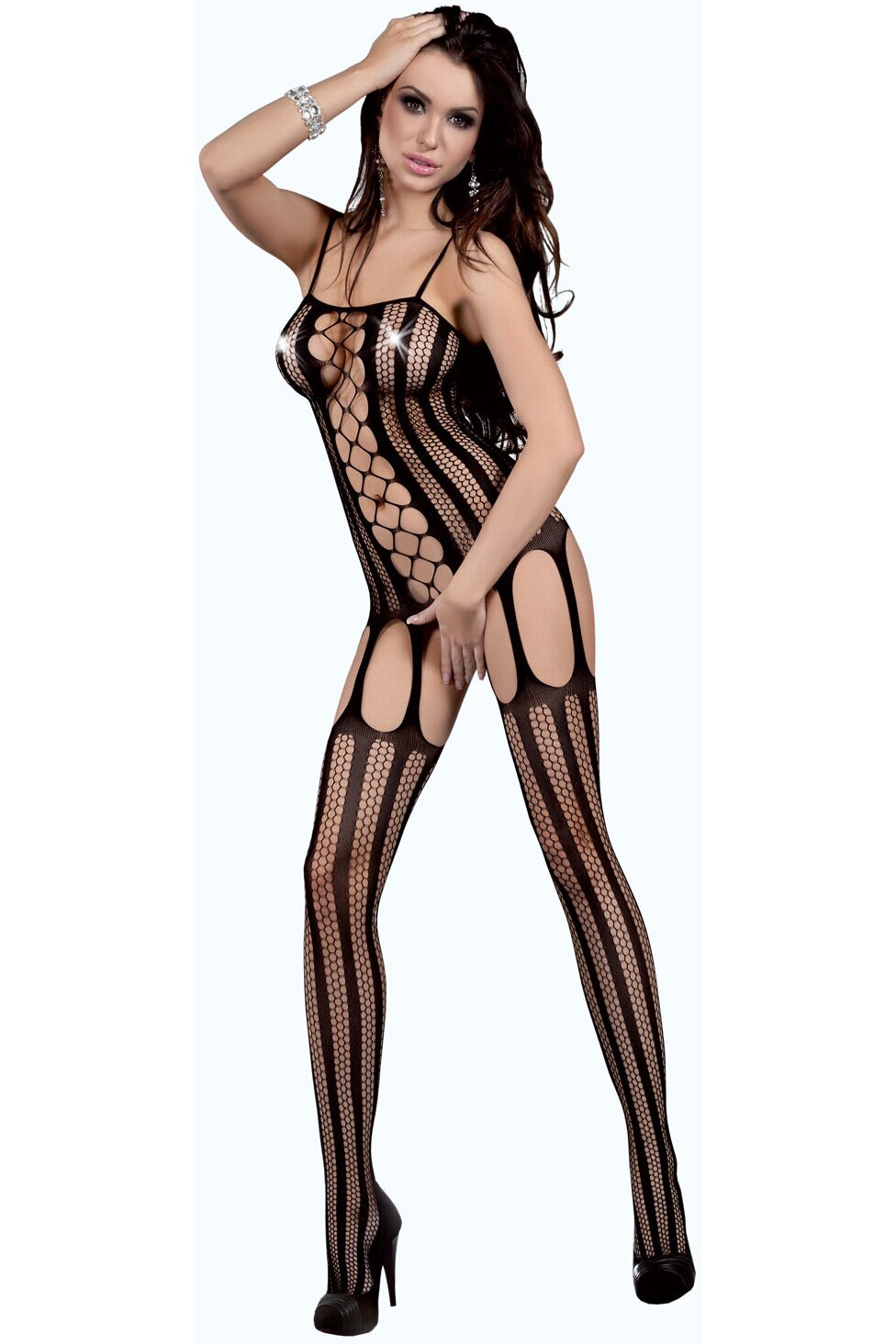 Catsuit LivCo Almas S/L, Negru