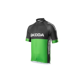 Tricou ciclism barbati S, Skoda, Verde/Negru Tricou ciclism barbati S, Skoda, Verde/Negru