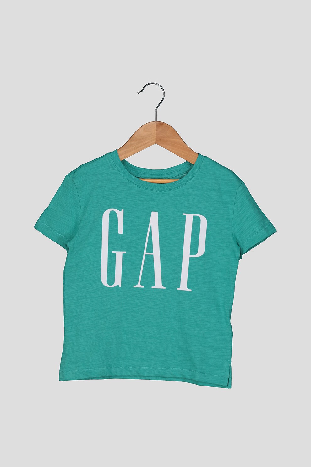 GAP, Tricou cu imprimeu logo d, Verde/Alb, 130 CM