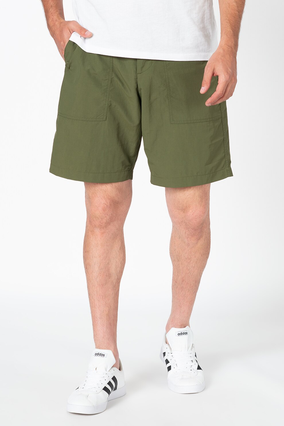 GAP, Pantaloni scurti cu inchidere cu catarama, Verde marin