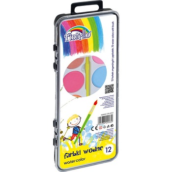 Acuarele 12 culori Fiorello cu pensula Acuarele 12 culori Fiorello cu pensula