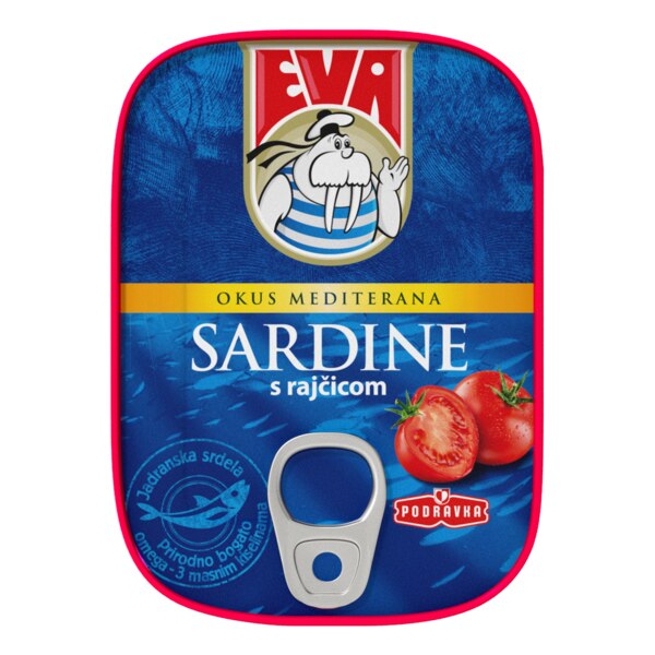 Sardine in sos tomat 115g EVA