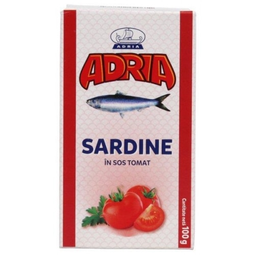 Sardine in sos tomat 100g Adria