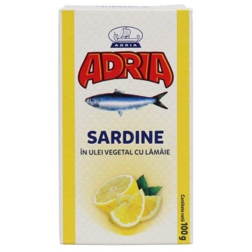 Sardine cu lamaie 100g Adria