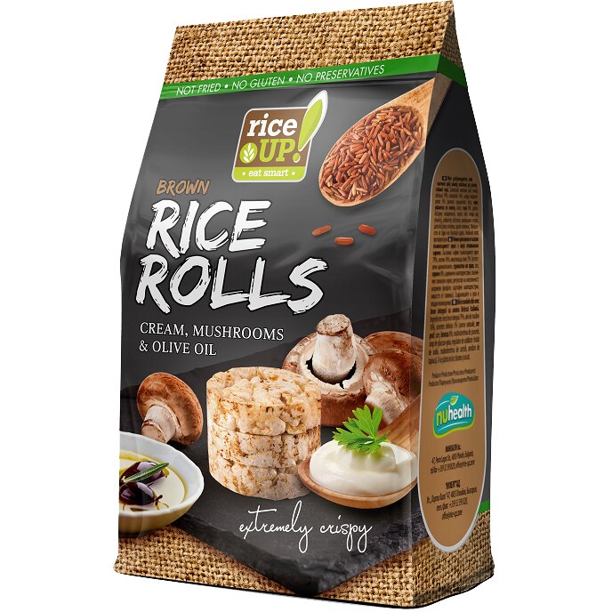 Mini-rondele din orez cu ciuperci si smantana RiceUP, 50 g