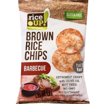 Chips din orez cu barbeque RiceUP, 60 g