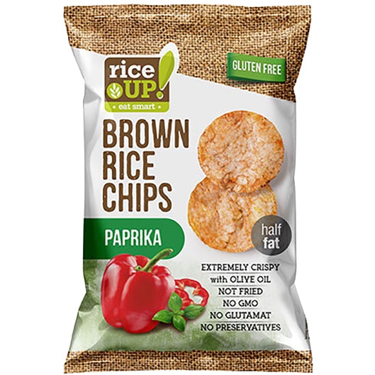 Chips din orez cu paprika RiceUP, 60 g