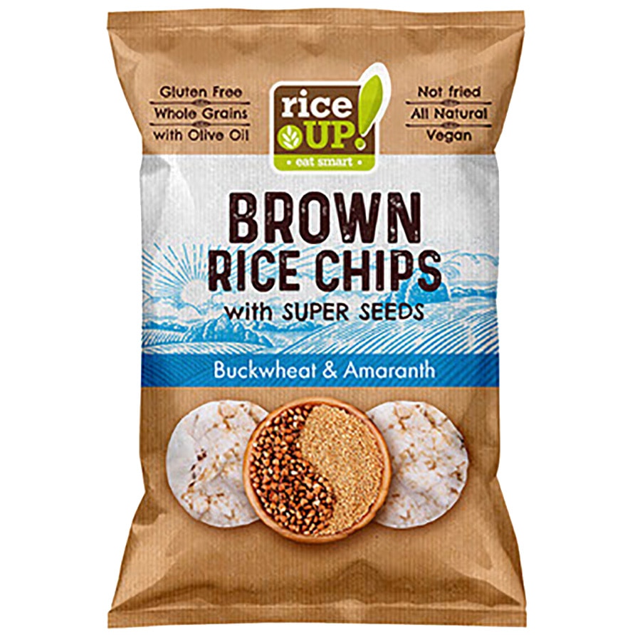 Chips din orez cu amarant si hrisca RiceUP, 60 g
