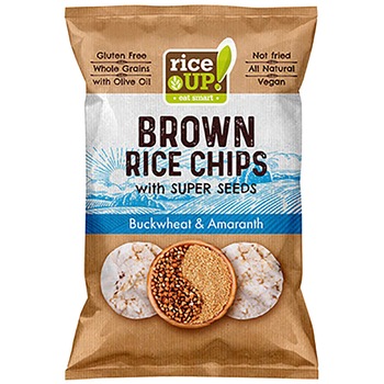 Chips din orez cu amarant si hrisca RiceUP, 60 g Chips din orez cu amarant si hrisca RiceUP, 60 g