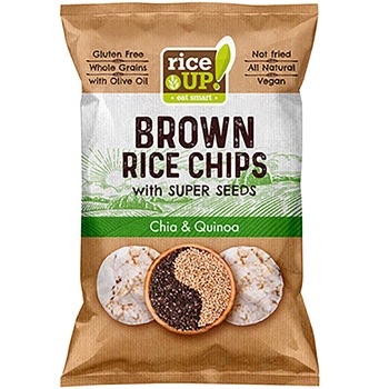 Chips din orez cu chia si quinoa RiceUP, 60 g