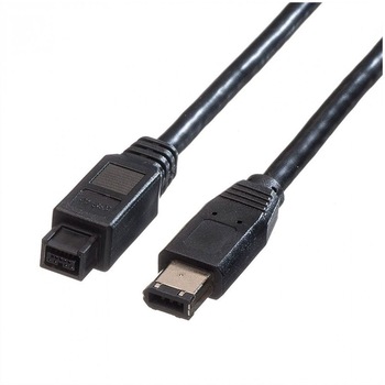 Cablu FireWire 9 pini la 6 pini, IEEE 1394b / IEEE 1394, Migros, 1.8 m, negru Cablu FireWire 9 pini la 6 pini, IEEE 1394b / IEEE 1394, Migros, 1.8 m, negru
