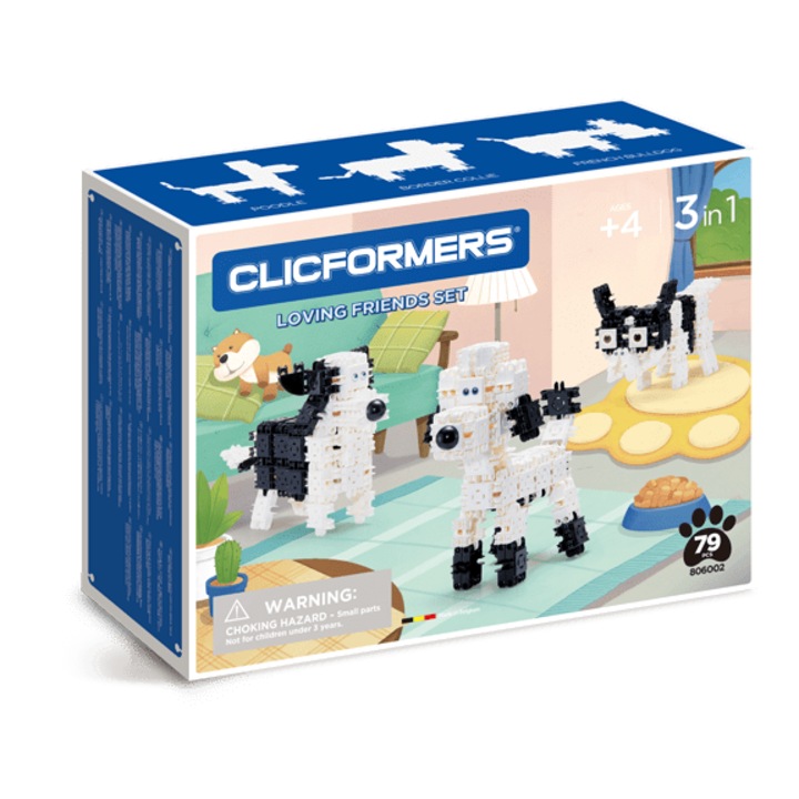 Комплект за построяване на Clicformers-Friendly животни 79 части