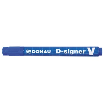 Set 10 Markere Permanente DONAU, Varf Tesit, Scriere 2-4 mm, Culoare Albastra Set 10 Markere Permanente DONAU, Varf Tesit, Scriere 2-4 mm, Culoare Albastra