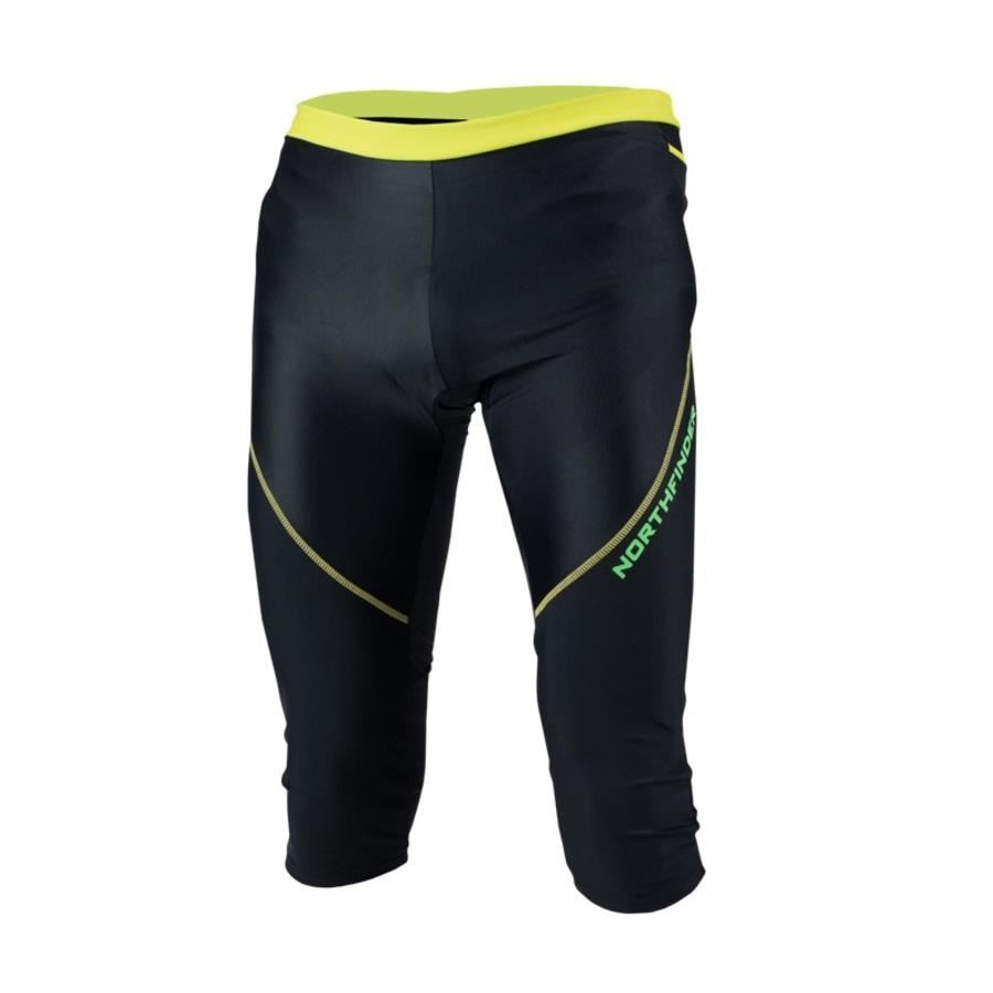 Pantaloni scurti alergare barbati NORTHFINDER Nikklas BE-3164SII, Negru/Verde