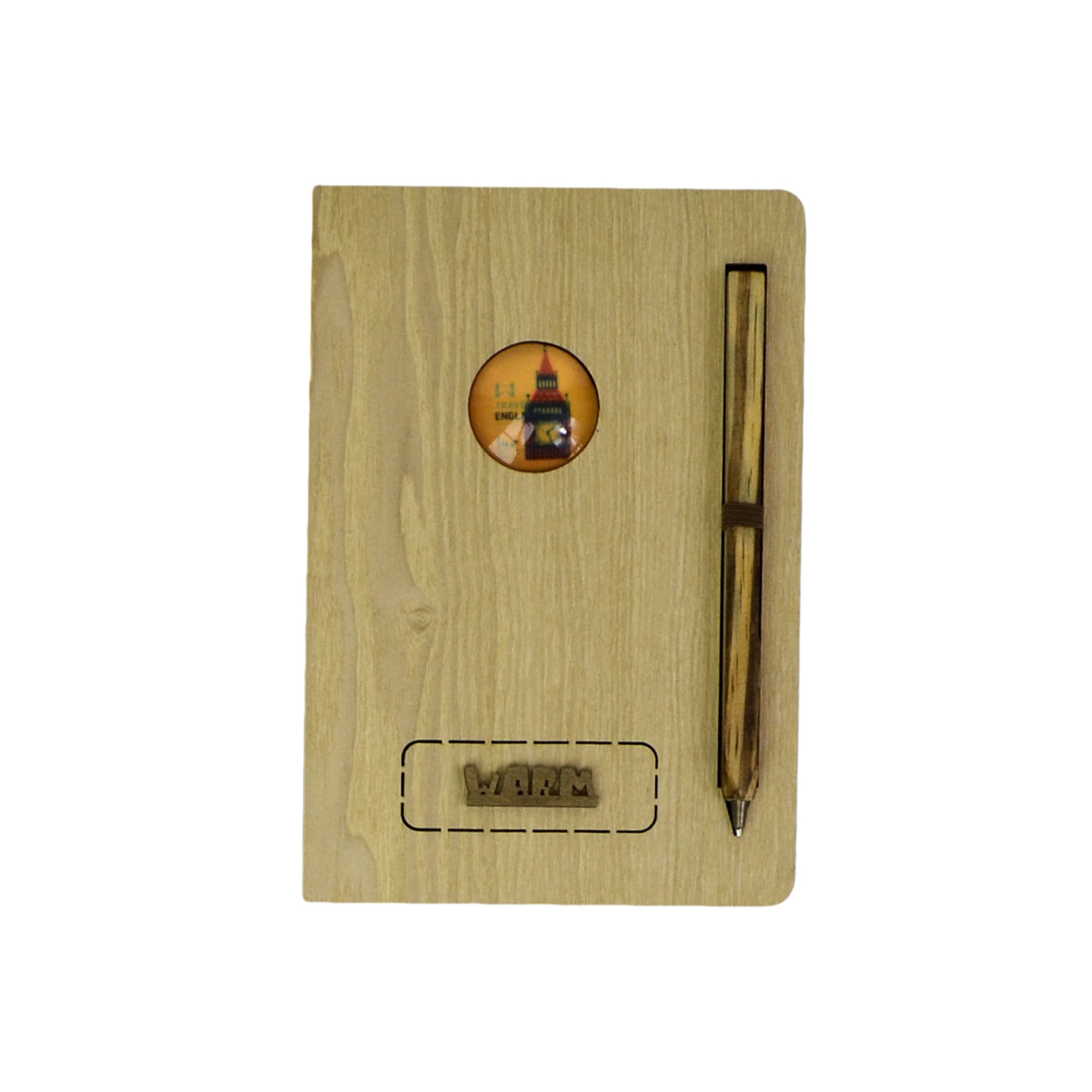 Agenda Lemn London, Model 2, 19 x 13 cm